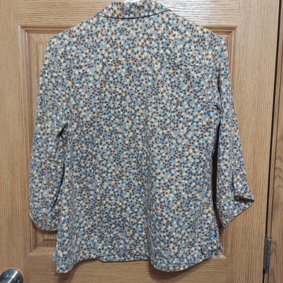 Christopher & Banks Women 3/4 Roll Tab Sleeve Button-Up Shirt Size Medium - Picture 4 of 10